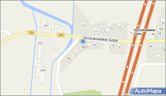 Szczukowskie Górki, Szczukowskie Górki, 79, mapa Szczukowskie Górki