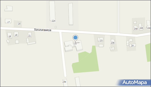 Szczurawice, Szczurawice, 22, mapa Szczurawice