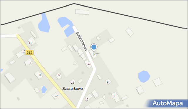 Szczurkowo, Szczurkowo, 14, mapa Szczurkowo