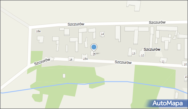 Szczurów, Szczurów, 15, mapa Szczurów