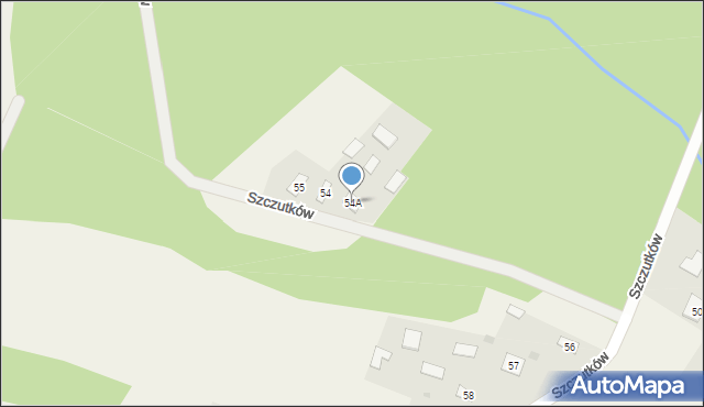 Szczutków, Szczutków, 54A, mapa Szczutków