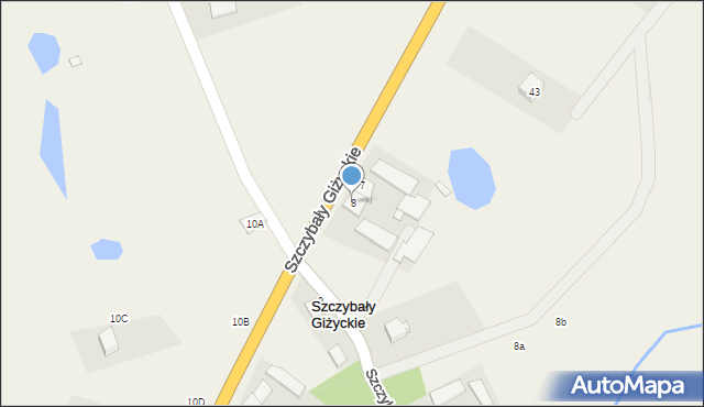 Szczybały Giżyckie, Szczybały Giżyckie, 8, mapa Szczybały Giżyckie