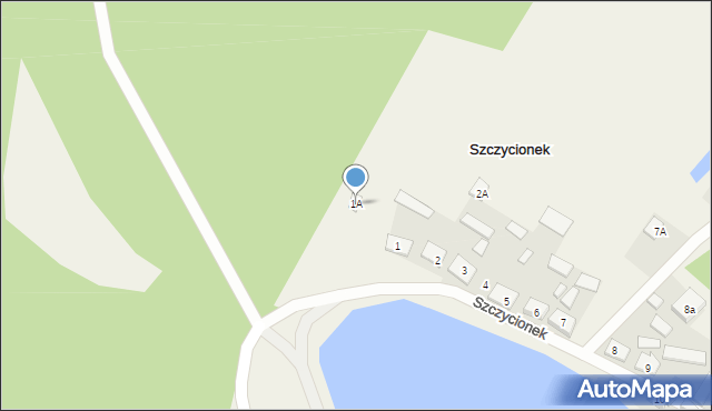 Szczycionek, Szczycionek, 1A, mapa Szczycionek