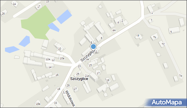 Szczyglice, Szczyglice, 13, mapa Szczyglice