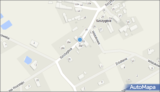 Szczyglice, Szczyglice, 33a, mapa Szczyglice