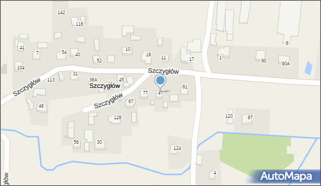 Szczygłów, Szczygłów, 47, mapa Szczygłów