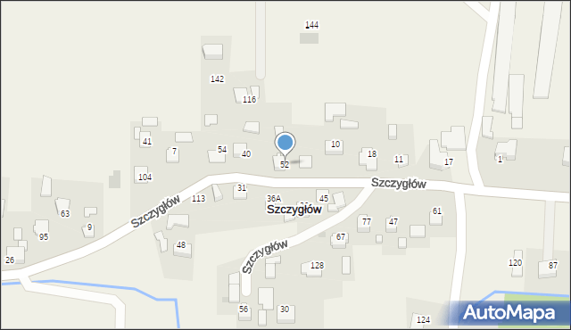 Szczygłów, Szczygłów, 52, mapa Szczygłów