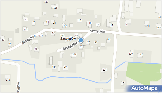 Szczygłów, Szczygłów, 67, mapa Szczygłów