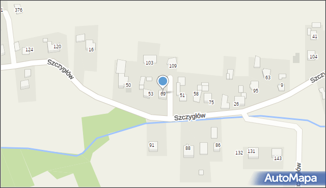 Szczygłów, Szczygłów, 69, mapa Szczygłów