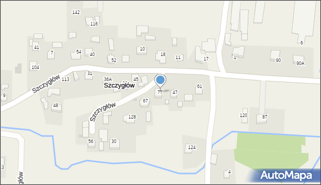 Szczygłów, Szczygłów, 77, mapa Szczygłów