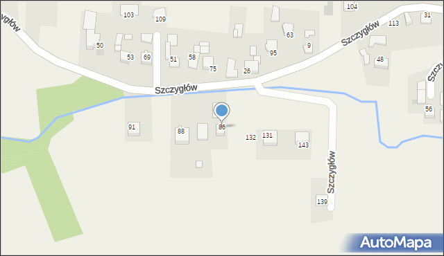 Szczygłów, Szczygłów, 86, mapa Szczygłów