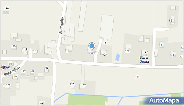 Szczygłów, Szczygłów, 90, mapa Szczygłów
