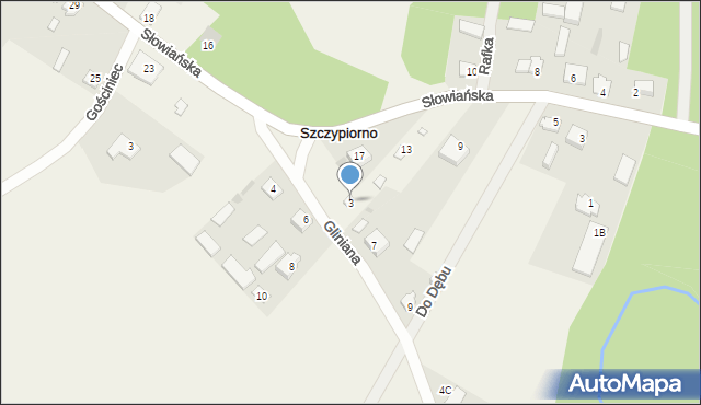 Szczypiorno, Szczypiorno, 10C, mapa Szczypiorno