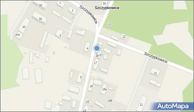 Szczypkowice, Szczypkowice, 18, mapa Szczypkowice