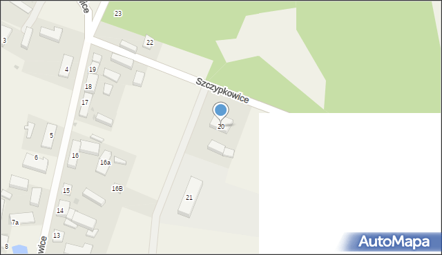 Szczypkowice, Szczypkowice, 20, mapa Szczypkowice