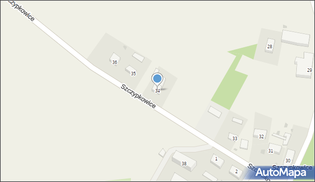 Szczypkowice, Szczypkowice, 34, mapa Szczypkowice