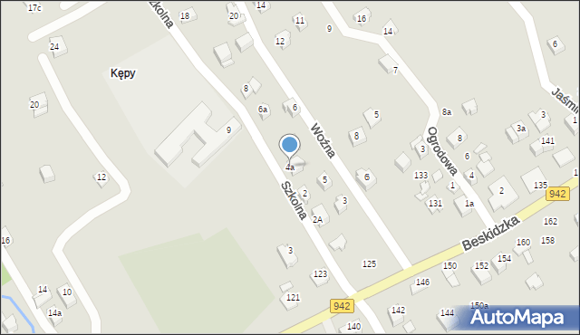 Szczyrk, Szkolna, 4a, mapa Szczyrk