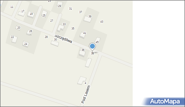 Szczytkowice, Szczęśliwa, 38, mapa Szczytkowice