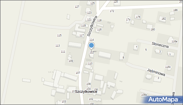 Szczytkowice, Szczytkowice, 112, mapa Szczytkowice