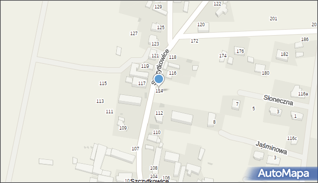 Szczytkowice, Szczytkowice, 114, mapa Szczytkowice