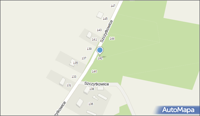 Szczytkowice, Szczytkowice, 142, mapa Szczytkowice