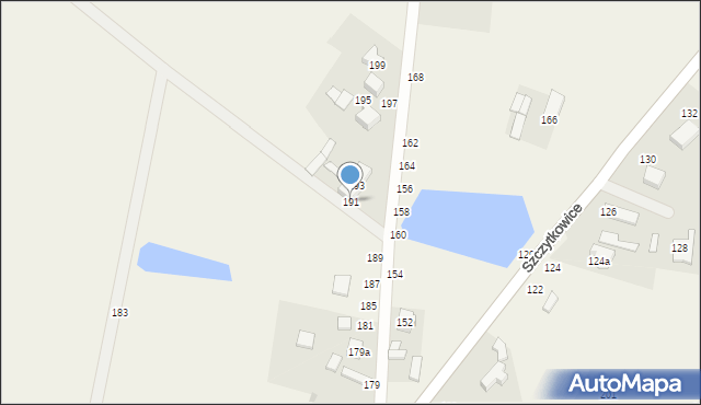 Szczytkowice, Szczytkowice, 191, mapa Szczytkowice