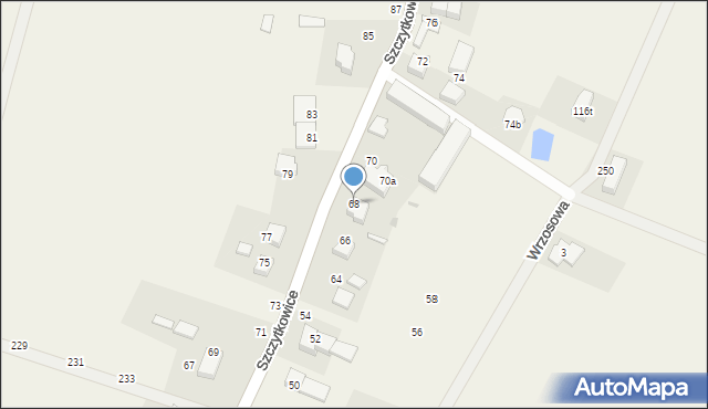 Szczytkowice, Szczytkowice, 68, mapa Szczytkowice