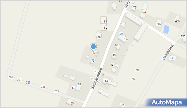 Szczytkowice, Szczytkowice, 77, mapa Szczytkowice