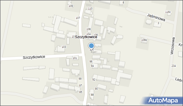 Szczytkowice, Szczytkowice, 98, mapa Szczytkowice