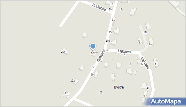 Szczytna, Szkolna, 20b, mapa Szczytna