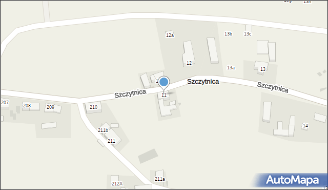 Szczytnica, Szczytnica, 11, mapa Szczytnica