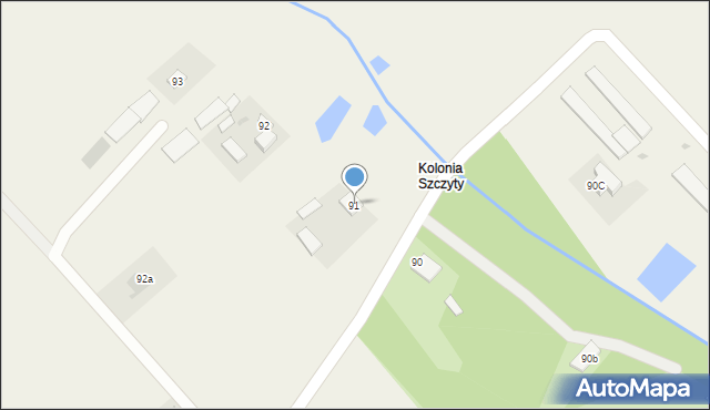 Szczyty, Szczyty, 91, mapa Szczyty