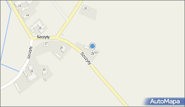 Szczyty, Szczyty, 28, mapa Szczyty