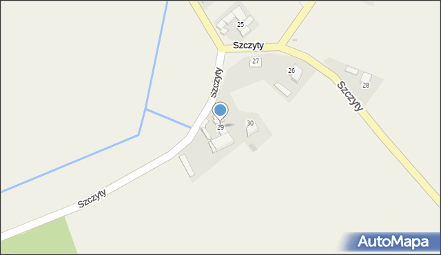 Szczyty, Szczyty, 29, mapa Szczyty