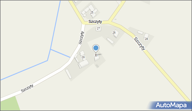 Szczyty, Szczyty, 30, mapa Szczyty