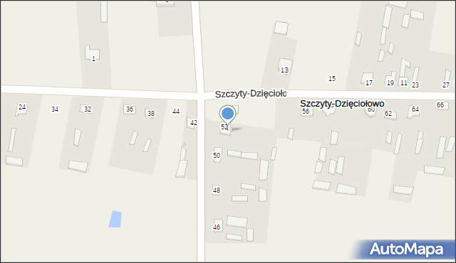 Szczyty-Dzięciołowo, Szczyty-Dzięciołowo, 54, mapa Szczyty-Dzięciołowo