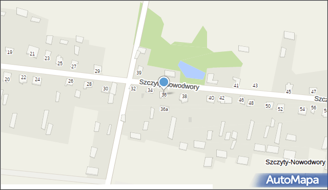 Szczyty-Nowodwory, Szczyty-Nowodwory, 36, mapa Szczyty-Nowodwory