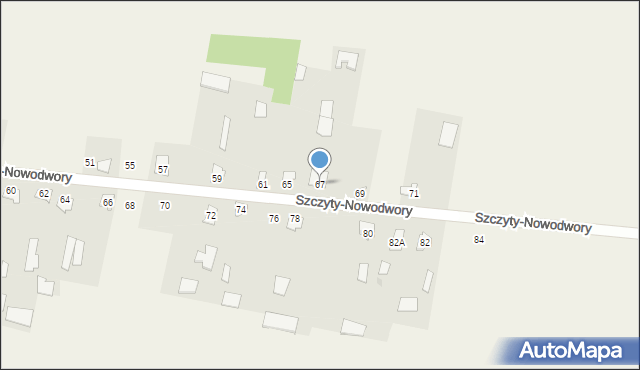 Szczyty-Nowodwory, Szczyty-Nowodwory, 67, mapa Szczyty-Nowodwory