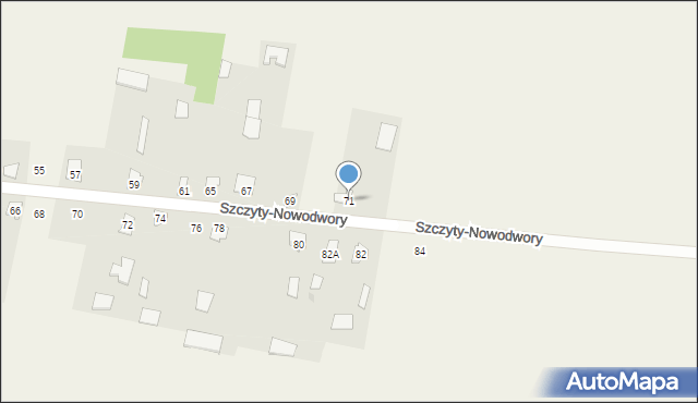 Szczyty-Nowodwory, Szczyty-Nowodwory, 71, mapa Szczyty-Nowodwory