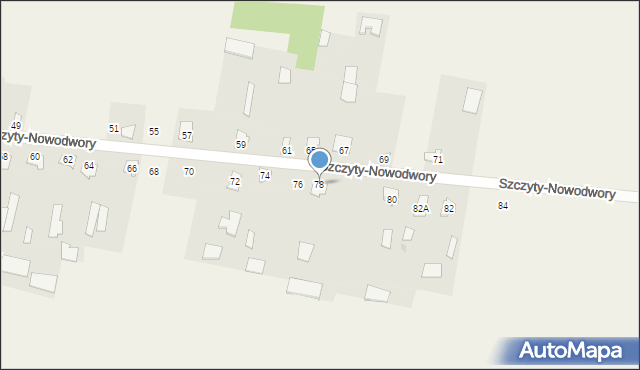 Szczyty-Nowodwory, Szczyty-Nowodwory, 78, mapa Szczyty-Nowodwory