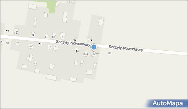 Szczyty-Nowodwory, Szczyty-Nowodwory, 82, mapa Szczyty-Nowodwory