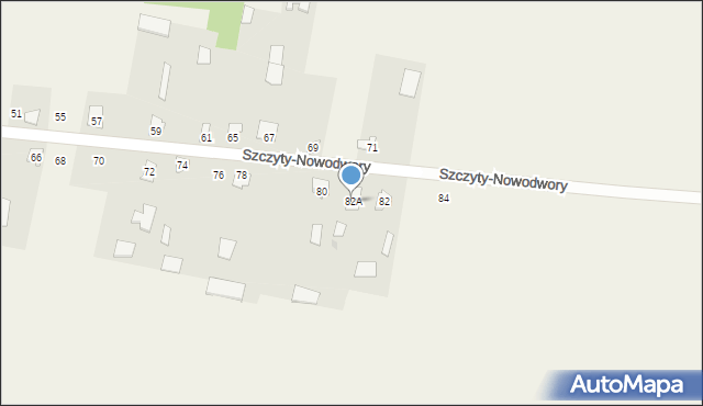 Szczyty-Nowodwory, Szczyty-Nowodwory, 82A, mapa Szczyty-Nowodwory