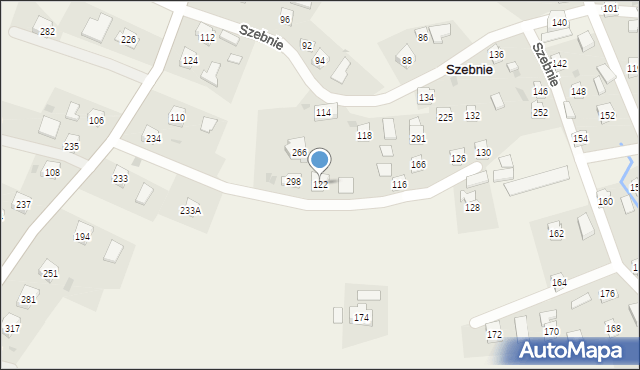 Szebnie, Szebnie, 122, mapa Szebnie