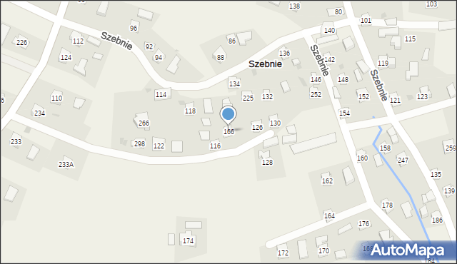 Szebnie, Szebnie, 166, mapa Szebnie