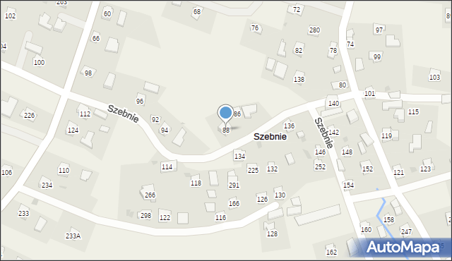 Szebnie, Szebnie, 88, mapa Szebnie