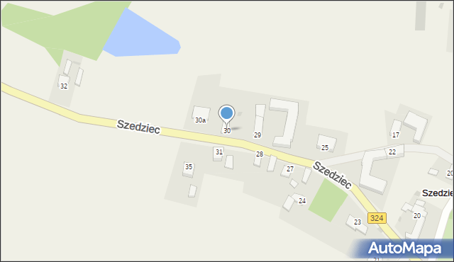 Szedziec, Szedziec, 30, mapa Szedziec