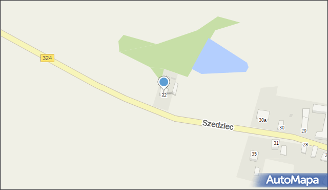 Szedziec, Szedziec, 32, mapa Szedziec