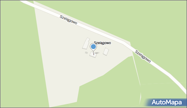 Szelągowo, Szelągowo, 1, mapa Szelągowo