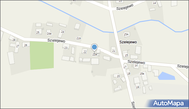 Szelejewo, Szelejewo, 22a, mapa Szelejewo