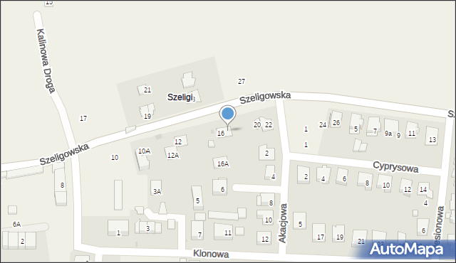 Szeligi, Szeligowska, 18, mapa Szeligi